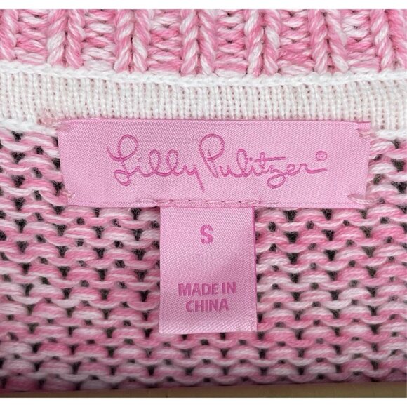 Lilly Pulitzer Tabitha L/S Sweater Hubba Bubba Ombré Pink Striped Women’s Small - Picture 3 of 3
